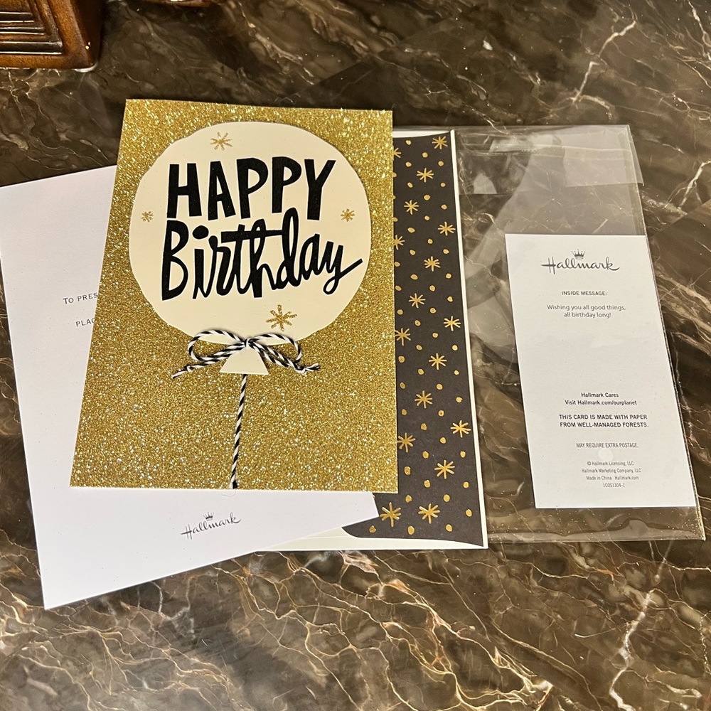 HALLMARK: Luxe Birthday Greeting Card ** 5 FOR $25 **
